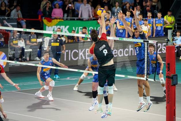 Volleyball national match men, Germany vs. Italy, 25 05 2025 Filip John GER, 8 Volleyball national match men, Germany vs. Italy, 25 05 2025, BMW Park, Munich Copyright: xBEAUTIFULxSPORTSx Pajonkx