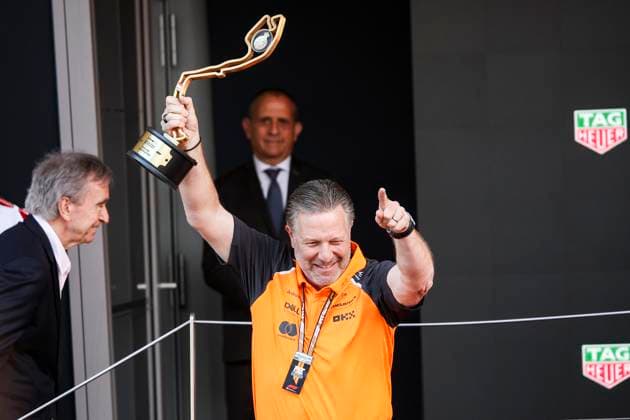 F1 - MONACO GRAND PRIX 2025 BROWN Zak (usa), CEO of of McLaren Racing, portrait podium during the Formula 1 Tag Heuer Grand Prix de Monaco, 8th round of the 2025 FIA Formula One World Championship, WM, Weltmeisterschaft from May 23 to 25, 2025 on the Circuit de Monaco, in Monte-Carlo, Monaco - Monte-CarloMonaco  Copyright: xXavixBonillax