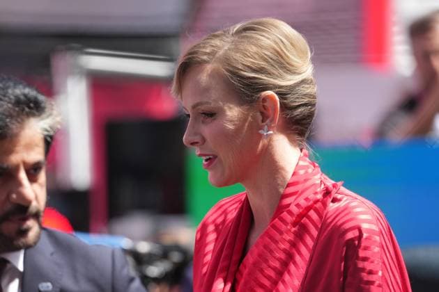 Formula 1 Grand Prix Monaco 2025 25 05 2025, Circuit de Monaco, Monte Carlo, Formula 1 Grand Prix Monaco 2025 ,in the picture Charlene Lynette Grimaldi, Princess of Monaco with husband Albert II , Prince of Monaco nordphotoxGmbHx xBratic nph00250