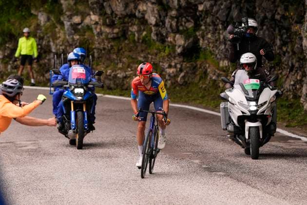 Verona Quintanilla Carlos of Lidl-Trek during the stage 15 of the Giro dÕItalia from Fiume Veneto to Asiago, Italy and Slovenia- Sunday, May 25, 2025. - cycling.  Copyright: xFabioxFerrari LaPressex