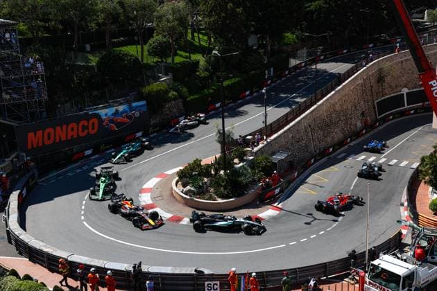 44 Lewis Hamilton GBR, Scuderia Ferrari HP , 12 Andrea Kimi Antonelli ITA, Mercedes AMG Petronas F1 Team , 22 Yuki Tsunoda JPN, Oracle Red Bull Racing , 27 Nico Hulkenberg DEU, Stake F1 Team Kick Sauber , 18 Lance Stroll CAN, Aston Martin Aramco F1 Team , 87 Oliver Bearman GBR, MoneyGram Haas F1 Team , F1 Grand Prix of Monaco at Circuit de Monaco on May 25, 2025 in Monte Carlo, Monaco Photo by HOCH ZWEI Monte Carlo Monaco
