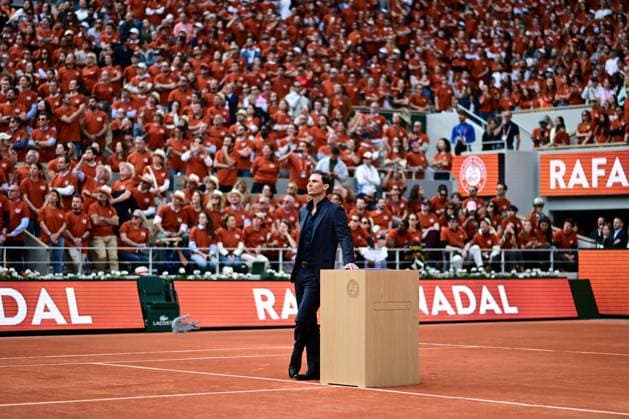Tennis, French Open, Rafael Nadal wird mit Abschiedszeremonie geehrt TENNIS : Hommage a Rafael Nadal - Roland Garros 2025 - 25 05 2025 Tribute to Rafael Nadal ( Spain ) during the 2025 French Open at Roland Garros on May 25, 2025 in Paris, France. ( Photo Dante Badano PSNewz ) - ParisFrance  Copyright: xx