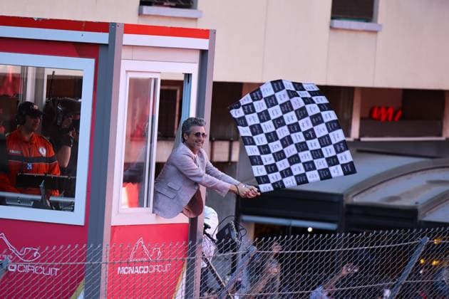 Patrick Dempsey, Checkered Flag, end of race, Race Day, MCO, Formula 1 World Championship, Tagheuer Monaco Grand Prix, 25 05 2025 ITA, Formula 1 World Championship, Monaco Grand Prix, 25 05 2024 Monaco Copyright: xEibner-Pressefoto AnnikaxGrafx EP_AGF