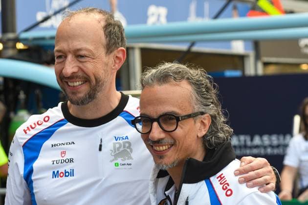 Formula1 GP Monaco Sunday, 25 05 2025 Peter Bayer and Laurent Mekies, Team Principal Visa Cash App RB Formula One Team Formula1 GP Monaco Sunday, 25 05 2025 Copyright: xBEAUTIFULxSPORTS Erlhofx