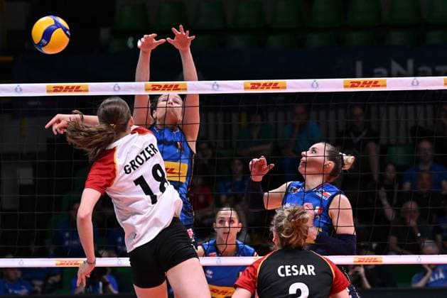 Leana Grozer ( Germany ) during the match Italy vs Germany at Pala Panini Modena 25may2025 , AIA AeQuilibrium Cup Women Elite.  Copyright: xDuilioxDellaxLibera IPAxSportx xipa-agency.netx xx IPA_58240368 IPA_Agency_IPA58240368