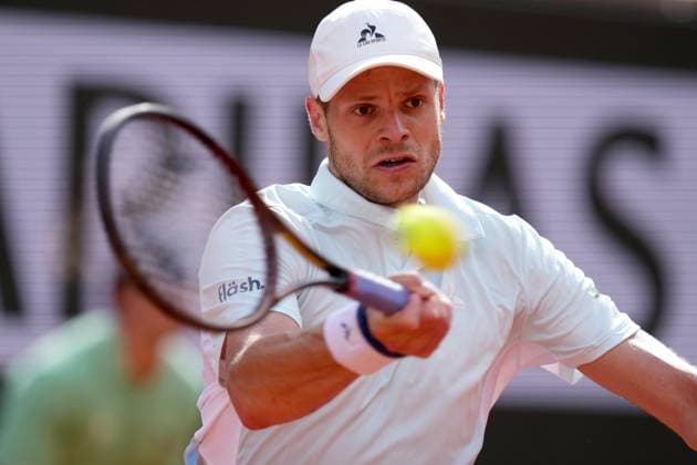 TENNIS - French Open 2025 PARIS,FRANCE,25.MAY.25 - TENNIS - ATP, Tennis Herren World Tour, French Open, Roland Garros, Grand Slam. Image shows Yannick Hanfmann (GER).  GEPAxpictures xMichaelxRiedler
