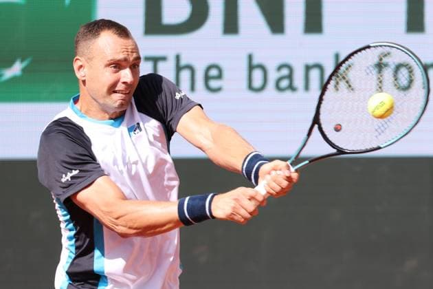 May 25, 2025, Paris, Celestynow, France: ROMAN SAFIULLIN during the match against Frances Tiafoe of USA in the first round of French Open 2025 at Roland Garros in Paris. Safiullin lost 4:6, 5:7, 4:6 Paris France - ZUMAc278 20250525_zsp_c278_025 Copyright: xMarcinxCholewinskix
