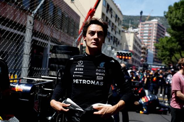 63 George Russell GBR, Mercedes AMG Petronas F1 Team , F1 Grand Prix of Monaco at Circuit de Monaco on May 25, 2025 in Monte Carlo, Monaco Photo by HOCH ZWEI Monte Carlo Monaco