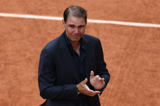 Roland Garros 2025 Rafael Nadal during Roland Garros 2025 tennis tournament - ceremony paying tribute to Rafael Nadal in Paris France on 25 May 2025. Paris France  Copyright: xFotoxOlimpikx originalFilename:jastrzebowski-rolandga250525_npeJG.jpg