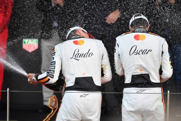 25th May 2025; Circuit de Monaco, Monte Carlo, Monaco; Formula 1 Tag Heuer Grand Prix of Monaco 2025; Race Day; winner Lando Norris of Great Britain driving for McLaren F1 Team with 3rd places team mate Oscar Piastri of Australia driving for McLaren F1 Team  ActionPlus12794108 BestxImages