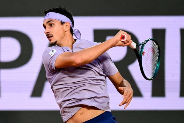 TENNIS : Roland Garros 2025 - Internationaux de France - 25 05 2025 Lorenzo Sonego ( Italy ) during the 2025 French Open at Roland Garros on May 25, 2025 in Paris, France. ( Photo Dante Badano PSNewz ) - ParisFrance  Copyright: xx