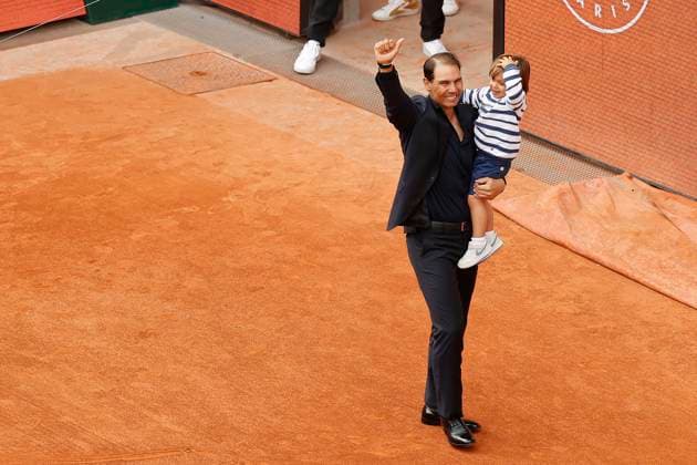May 25, 2025, Paris, Paris, France: Rafael Nadal and Rafa junior during the tribute ceremony to Rafael Nadal in the tennis Grand Slam of Roland Garros 2025, at Roland Garros Stadium - on May 25 2025.Paris - France Paris France - ZUMAb253 20250525_zsp_b253_223 Copyright: xLoicxBaratouxx