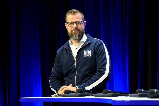 DEU, DFL, 2 FBL, Hertha BSC, Mitgliederversammlung, 25 05 2025, Messe Berlin, Berlin, DEU, DFL, 2 FBL, Hertha BSC, Mitgliederversammlung, im Bild Praesident Fabian Drescher Hertha BSC Berlin DFL regulations prohibit any use of Photographs as image sequences and or quasi video nordphotoxGmbHx xEngler nph00076