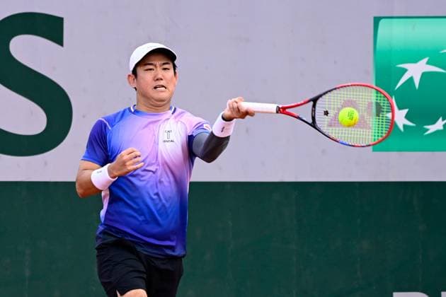 TENNIS : Roland Garros 2025 - Internationaux de France - 26 05 2025 Yoshihito Nishioka ( Japon ) during the 2025 French Open at Roland Garros on May 26, 2025 in Paris, France. ( Photo Dante Badano PSNewz ) - ParisFrance  Copyright: xx