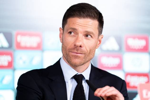 Xabi Alonso speaks during the press conference, PK, Pressekonferenz Xabi Alonso Unveiled as the New Coach of Real Madrid, Real Madrid City, Madrid, Spain - 26 May 2025  Copyright: xGokhanxTaner Shutterstockx 15320180k
