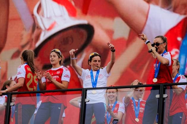 Head coach of Arsenal Renee Slegers during the UEFA Womens Champions League Arsenal Trophy Lift at Emirates Stadium in London, England. (Pauline FIGUET SPP) Copyright: xPaulinexFIGUETx xSPPx spp-en-PaFiSp-PF_ARS3263
