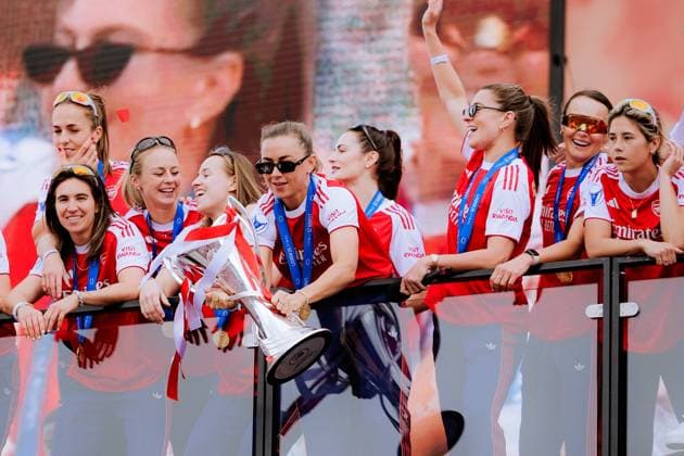 Katie McCabe (11 Arsenal) during the UEFA Womens Champions League Arsenal Trophy Lift at Emirates Stadium in London, England. (Pauline FIGUET SPP) Copyright: xPaulinexFIGUETx xSPPx spp-en-PaFiSp-PF_ARS3272