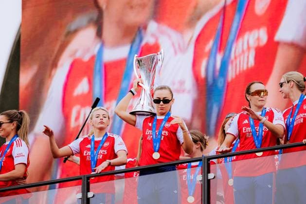 Katie McCabe (11 Arsenal) during the UEFA Womens Champions League Arsenal Trophy Lift at Emirates Stadium in London, England. (Pauline FIGUET SPP) Copyright: xPaulinexFIGUETx xSPPx spp-en-PaFiSp-PF_ARS3325