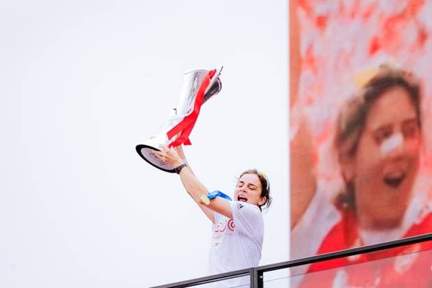 Head coach of Arsenal Renee Slegers during the UEFA Womens Champions League Arsenal Trophy Lift at Emirates Stadium in London, England. (Pauline FIGUET SPP) Copyright: xPaulinexFIGUETx xSPPx spp-en-PaFiSp-PF_ARS3362
