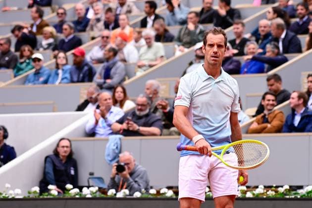 TENNIS : Roland Garros 2025 - Internationaux de France - 26 05 2025 Richard Gasquet ( France ) during the 2025 French Open at Roland Garros on May 26, 2025 in Paris, France. ( Photo Dante Badano PSNewz ) - ParisFrance  Copyright: xx