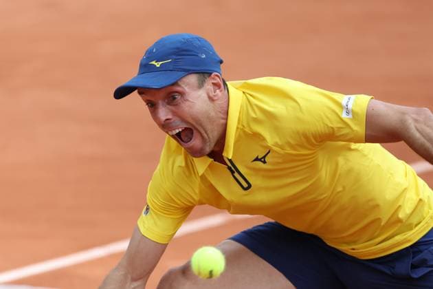 May 26, 2025, Paris, Celestynow, France: ROBERTO BAUTISTA-AGUT of Spain during the match against Holger Rune of Denmark in the first round of French Open 2025 at Roland Garros in Paris. Paris France - ZUMAc278 20250526_zsp_c278_029 Copyright: xMarcinxCholewinskix