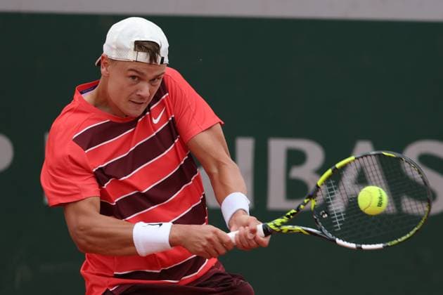 May 26, 2025, Paris, Celestynow, France: HOLGER RUNE of Denmark during the match against Roberto Bautista-Agut of Spain in the first round of French Open 2025 at Roland Garros in Paris. Paris France - ZUMAc278 20250526_zsp_c278_033 Copyright: xMarcinxCholewinskix
