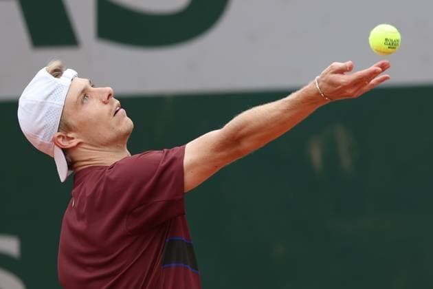 May 26, 2025, Paris, Celestynow, France: DENIS SHAPOVALOV of Canada during the match against Pedro Martinez of Spain in the first round of French Open 2025 at Roland Garros in Paris. Paris France - ZUMAc278 20250526_zsp_c278_038 Copyright: xMarcinxCholewinskix