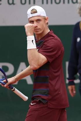May 26, 2025, Paris, Celestynow, France: DENIS SHAPOVALOV of Canada during the match against Pedro Martinez of Spain in the first round of French Open 2025 at Roland Garros in Paris. Paris France - ZUMAc278 20250526_zsp_c278_039 Copyright: xMarcinxCholewinskix