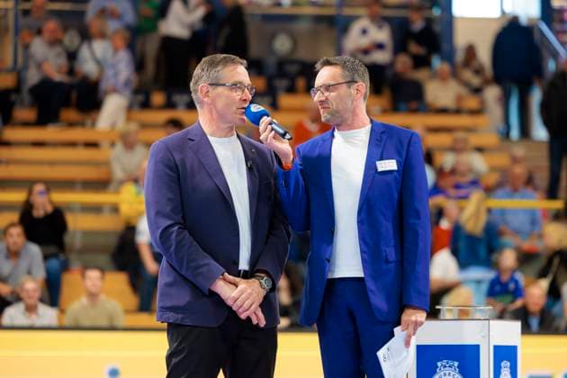 National coach Alfred Gislason before the game at Carsten Schopenhauer VfL Luebeck Schwartau vs Bergischer HC, Handball, 2 Bundesliga, 26 05 25 Luebeck Schleswig Holstein Germany Copyright: xAgentur54Gradx xFelixxKoenigx