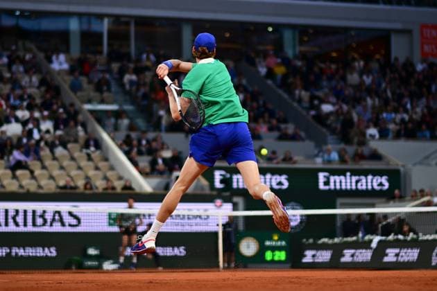 TENNIS : Roland Garros 2025 - Internationaux de France - 26 05 2025 Jannik Sinner ( Italy ) during the 2025 French Open at Roland Garros on May 26, 2025 in Paris, France. ( Photo Dante Badano PSNewz ) - ParisFrance  Copyright: xx