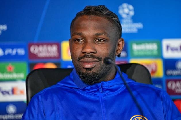 Inter Media Day ahead of 2025 UEFA Champions League final Milano, Italy. 26th, May 2025. Marcus Thuram of Inter seen during a press conference, PK, Pressekonferenz at the BPER Training Centre in Appiano Gentile. The Inter Open Media Day is part of the preparation for the 2025 UEFA Champions League final in Munich. Italy, Milano  Copyright: xGonzalesxPhoto TommasoxFimianox