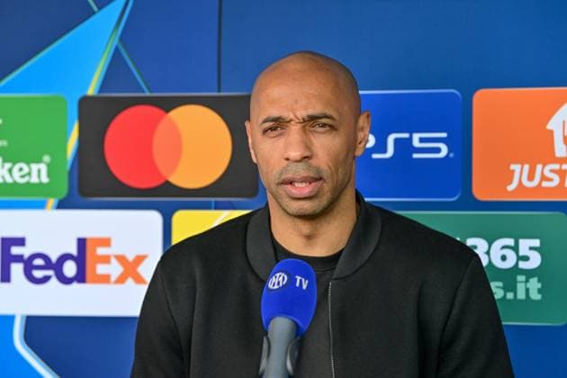 Inter Media Day ahead of 2025 UEFA Champions League final Milano, Italy. 26th, May 2025. Ex-footballer Thierry Henry seen during an interview at the BPER Training Centre in Appiano Gentile. The Inter Open Media Day is part of the preparation for the 2025 UEFA Champions League final in Munich. Italy, Milano  Copyright: xGonzalesxPhoto TommasoxFimianox