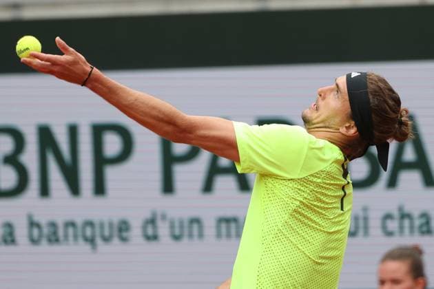 May 27, 2025, Paris, Celestynow, France: ALEXANDER ZVEREV of Germany during the match against Learner Tien of USA of French Open 2025 at Roland Garros in Paris. Paris France - ZUMAc278 20250527_zsp_c278_017 Copyright: xMarcinxCholewinskix
