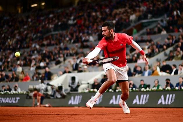 TENNIS : Roland Garros 2025 - Internationaux de France - 27 05 2025 Novak Djokovic ( Serbia ) during the 2025 French Open at Roland Garros on May 27, 2025 in Paris, France. ( Photo Dante Badano PSNewz ) - ParisFrance  Copyright: xx