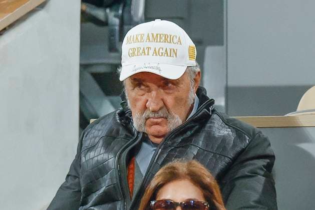 Tennis, French Open, Day 3, Ion Tiriac with MAGA baseball cap in the stands