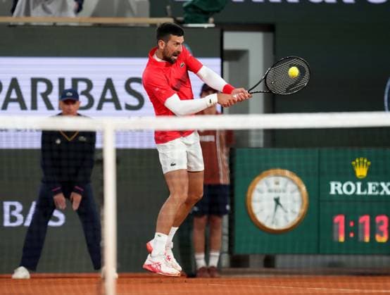 TENNIS - French Open 2025 PARIS,FRANCE,27.MAY.25 - TENNIS - ATP, Tennis Herren World Tour, French Open, Roland Garros, Grand Slam. Image shows Novak Djokovic (SRB).  GEPAxpictures xMichaelxRiedler