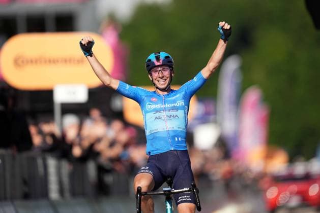 Scaroni Christian of Xds Astana Team winner of the stage during the stage 16 of the Giro d™Italia from Piazzola sul Brenta to San Valentino (Brentonico), Italy - Tuesday, May 27, 2025. - cycling.  Copyright: xMassimoxPaolone LaPressex