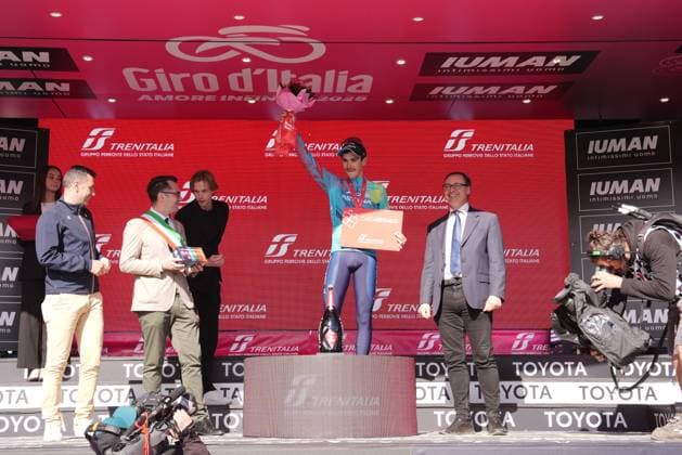 Scaroni Christian of Xds Astana Team winner of the stage during the stage 16 of the Giro d™Italia from Piazzola sul Brenta to San Valentino (Brentonico), Italy - Tuesday, May 27, 2025. - cycling.  Copyright: xMassimoxPaolone LaPressex