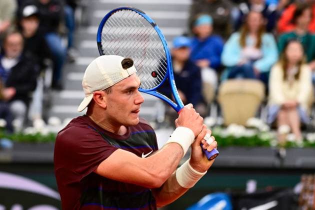 TENNIS : Roland Garros 2025 - Internationaux de France - 27 05 2025 Jack Draper ( United Kingdom ) during the 2025 French Open at Roland Garros on May 27, 2025 in Paris, France. ( Photo Dante Badano PSNewz ) - ParisFrance  Copyright: xx