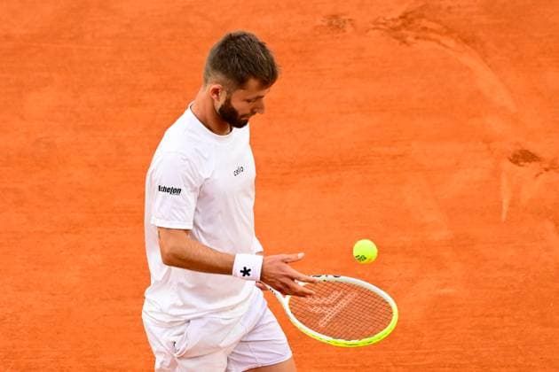 TENNIS : Roland Garros 2025 - Internationaux de France - 27 05 2025 Corentin MOUTET ( France ) during the 2025 French Open at Roland Garros on May 27, 2025 in Paris, France. ( Photo Dante Badano PSNewz ) - ParisFrance  Copyright: xx