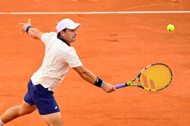 TENNIS : Roland Garros 2025 - Internationaux de France - 27 05 2025 Clement Tabur ( France ) during the 2025 French Open at Roland Garros on May 27, 2025 in Paris, France. ( Photo Dante Badano PSNewz ) - ParisFrance  Copyright: xx