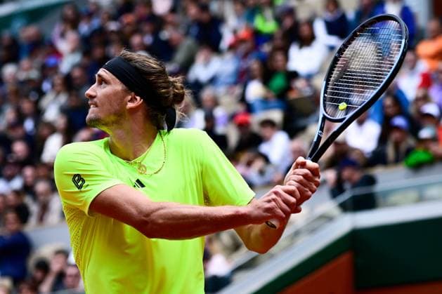 TENNIS : Roland Garros 2025 - Internationaux de France - 27 05 2025 Alexander Zverev ( Germany ) during the 2025 French Open at Roland Garros on May 27, 2025 in Paris, France. ( Photo Dante Badano PSNewz ) - ParisFrance  Copyright: xx