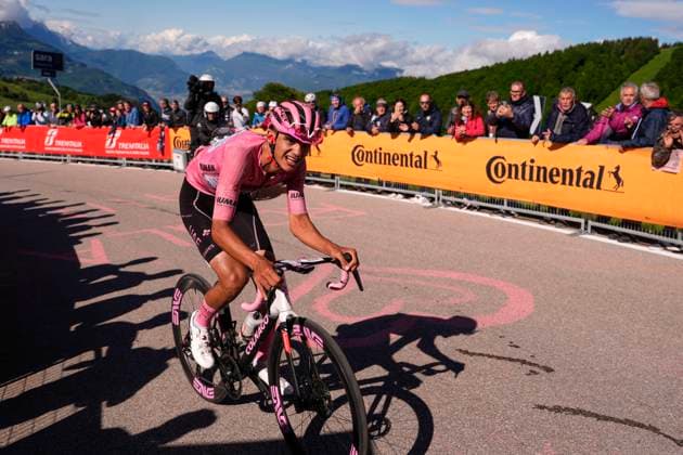 Del Toro Romero Isaac of Uae Team Emirates Xrg during the stage 16 of the Giro d™Italia from Piazzola sul Brenta to San Valentino (Brentonico), Italy - Tuesday, May 27, 2025. - cycling.  Copyright: xFabioxFerrari LaPressex