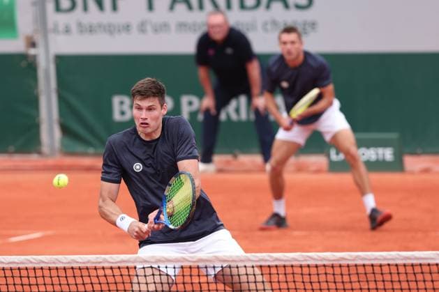 Jakob Schnaitter short haircut , Mark Wallner, Men s Doubles, Men s Doubles Tennis French Open 2025 Roland Garros Paris France 27 May 2025 Copyright: xJuergenxHasenkopfx