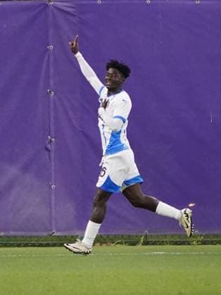 Sassuolo™s Amoako Minta celebrates after scoring the goal of 0-1 during match between Inter and Sassuolo In the final fase of 2024 25 Primavera 1 Championship at the Viola Park Center in Bagno A Ripoli, Florence, center of Italy - Tuesday, May 27, 2025. Sport - Soccer  Copyright: xMarcoxBucco LaPressex