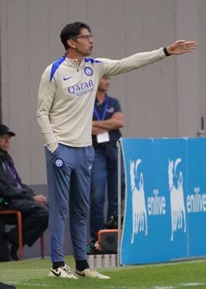 Inter™s head coach Andrea Zanchetta gestures during match between Inter and Sassuolo In the final fase of 2024 25 Primavera 1 Championship at the Viola Park Center in Bagno A Ripoli, Florence, center of Italy - Tuesday, May 27, 2025. Sport - Soccer  Copyright: xMarcoxBucco LaPressex