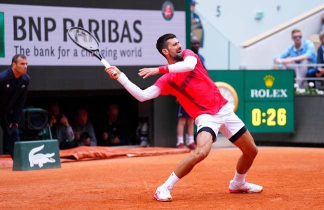 Novak Djokovic French Open Tennis, Day Three, Tennis, Roland Garros, Paris, France - 27 May 2025 EDITORIAL USE ONLY No use with unauthorised audio, video, data, fixture lists, club league logos or live services. Online in-match use limited to 120 images, no video emulation. No use in betting, games or single club league player publications.  Copyright: xJavierxGarcia Shutterstockx 15314625cy
