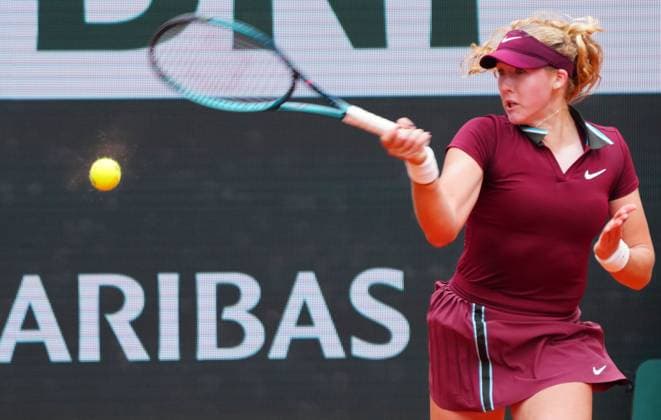 Mirra Andreeva French Open Tennis, Day Three, Tennis, Roland Garros, Paris, France - 27 May 2025 EDITORIAL USE ONLY No use with unauthorised audio, video, data, fixture lists, club league logos or live services. Online in-match use limited to 120 images, no video emulation. No use in betting, games or single club league player publications.  Copyright: xJavierxGarcia Shutterstockx 15314625eq