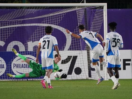 Sassuolo™s Borna Knezovic missed penalty during match between Inter and Sassuolo In the final fase of 2024 25 Primavera 1 Championship at the Viola Park Center in Bagno A Ripoli, Florence, center of Italy - Tuesday, May 27, 2025. Sport - Soccer  Copyright: xMarcoxBucco LaPressex