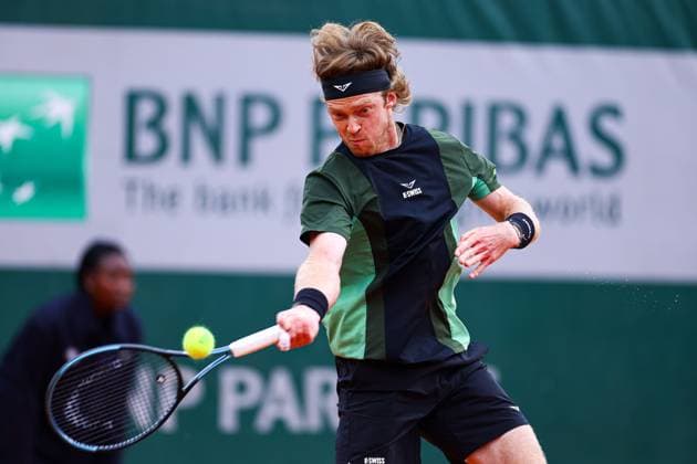 2025.05.27 Paryz French Open Roland Garros 2025 Andrey Rublev - Lloyd Harris N z Andrey Rublev Foto Pawel Andrachiewicz PressFocus 2025.05.27 Paris Tennis French Open Roland Garros 2025 Andrey Rublev - Lloyd Harris Andrey Rublev Credit: Pawel Andrachiewicz PressFocus NEWSPIX.PL --- newspix.pl POLAND OUT! 